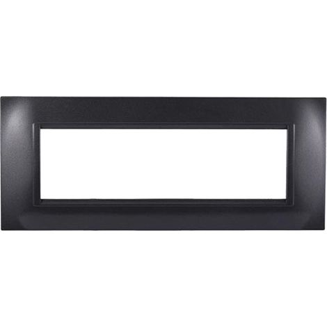 Kompatible Abdeckrahmen Bticino Livinglight 7 module quadratischer Kunststoff dunkler Stahl Graphit Farbe