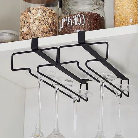 insert Porte-verres Suspendu Porte Tasse Avec 2 Fentes Pour Verres, Fer (1/5)