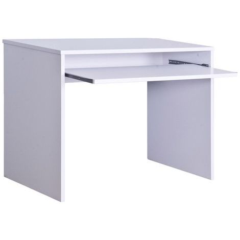 TOPKIT |Table de bureau Madrid 900 |Petite table d'ordinateur|Table pour petits espaces | Blanc (1/5)