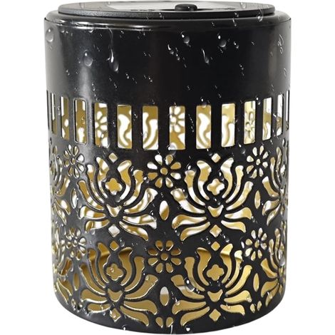 Lampes Solaires d'Extérieur pour Clôture  Lanternes Creuses de Jardin,Lampes murales solaires étanches - pour Jardin Porte Garage Balcon Abri Terrasse Patio