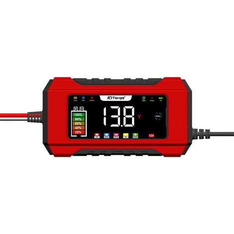 Chargeur intelligent 12V 6A - Désulfation et maintien de charge. Compatible voitures, camions, motos, tondeuses et bateaux. Entretien complet des batteries 12V (1/5)