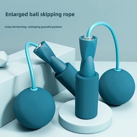 Corde à Sauter Lestée Sans Fil Silencieuse, Entraînement Fitness Maison Adultes Débutants (1/4)