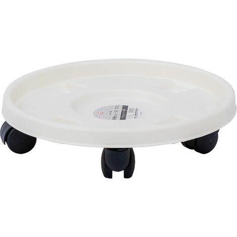 Plate-forme ronde à roulettes, beige