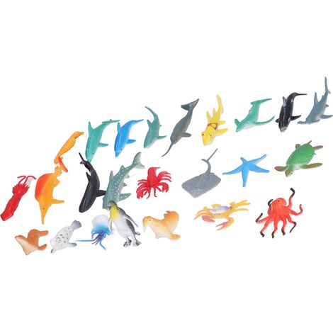 Figuras De Animales Marinos - 24 Unidades - Juguetes Educativos Para Niños - Ideal Para Bañera Y Juego Imaginativo (1/5)