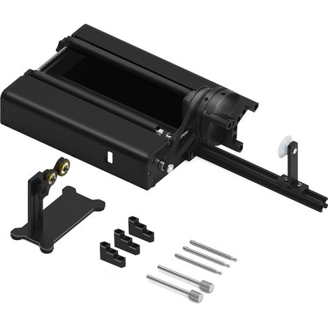 Lot de fixation rotative 4-en-1 pour graveur laser, accessoire cylindrique de gravure sur bouteilles de vin, bagues, tasses et objets ronds, compatible avec machines de découpe et gravure. (1/5)
