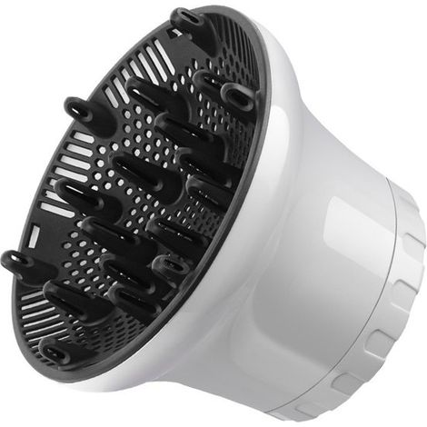 Universeller Haartrockner-Diffusor für lockiges und welliges Haar, verstellbar von 3,55 cm bis 6,6 cm, hitzebeständig, weiß (1/5)
