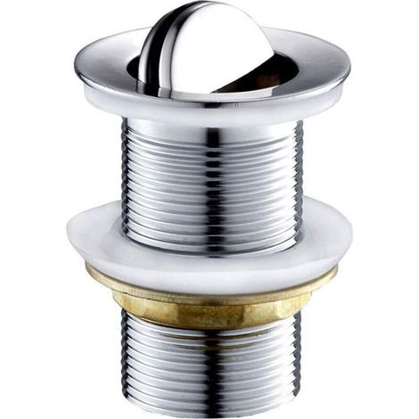 Bonde évier pivotante en cuivre chrome – Système pop-up G1 ¼ – Construction laiton massif – Design élégant pour lavabo et bassin (1/4)