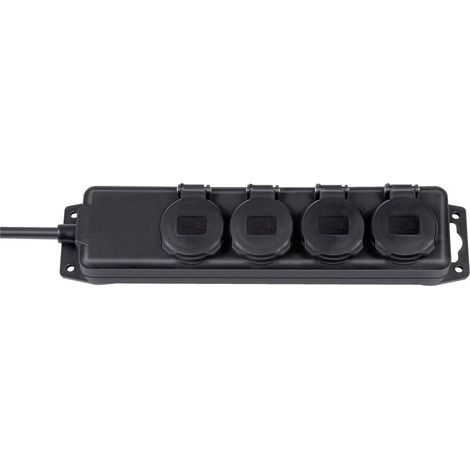 Brennenstuhl 1159960 Multipresa 4 vie Nero Schuko 1 pz. (1/5)
