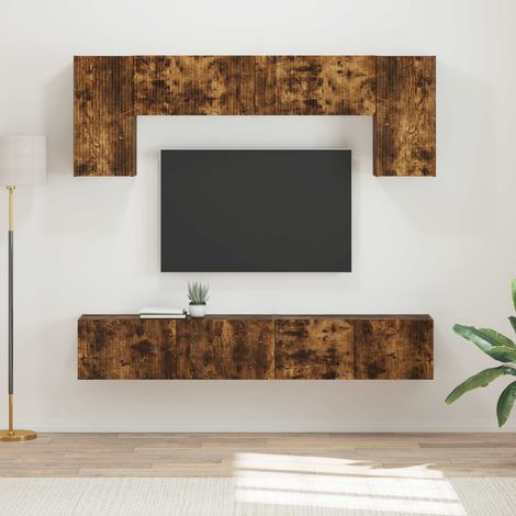 TV-Schrankset 4 pcs Geräucherte Eiche Holzwerkstoff (1/5)