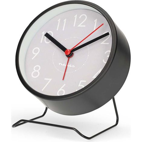 Reveil de bureau analogique silencieux fonction snooze noir