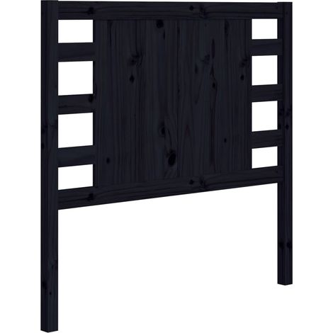 Tête de lit accessoire couchage chambre à coucher meuble 96 x 4 x 100 cm bois de pin noir TDL0202047