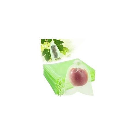 Lot de 50 Sacs de Protection pour Fruits avec Cordon de Serrage, sachets en Organza Vert 15 × 20 cm pour Fruits et légumes, Filet en Maille pour la Protection du Jardin (1/5)