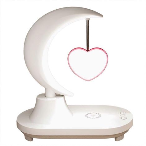 Lampe de chevet LED avec haut-parleur Bluetooth, motif cœurs (1/5)