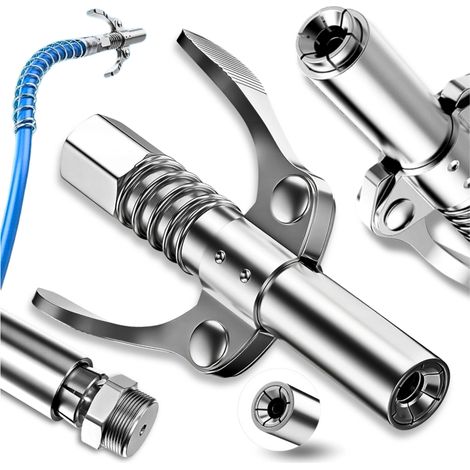 Selbstsichernde Fettpressendüse 10000 PSI für Fettpressen + Schlauch (1/5)