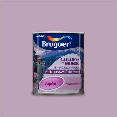 Bruguer Colores del Mundo Pintura para paredes monocapa Japón Violeta Intermedio 750 ml