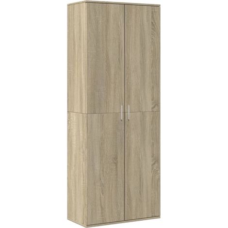 Buffet,Bahut,Meuble de Rangement haut chêne sonoma 70x35x180 cm bois d'ingénierie CFW94949 (1/5)