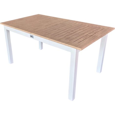 tavolo da esterno allungabile eurogarden in alluminio effetto legno 210/150x90x75 cm