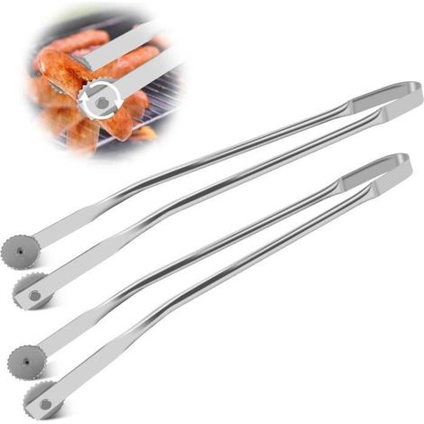 Pince à barbecue - Noname - 2Pcs - Acier inoxydable - 14,8 pouces - Rotation 360° (1/4)