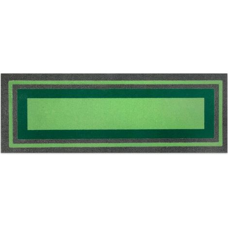 Zerbino Ingresso Antiscivolo Salva Gradino 25x70 Tappeto Gomma Asciugapassi 100% Made In Italy - Verde