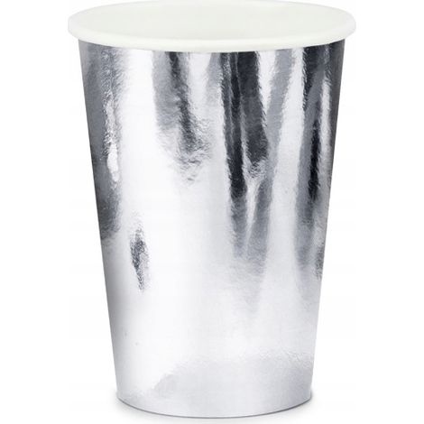 Bicchieri di carta, argento, 220 ml, 6 pezzi. (1/5)