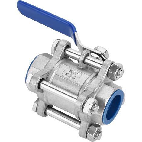 Dreiteiliges Kugelventil mit vollem Durchgang (Innengewinde), gefertigt aus Edelstahl 304, 3/4"-NPT-Gewinde, 1000 WOG (1/5)