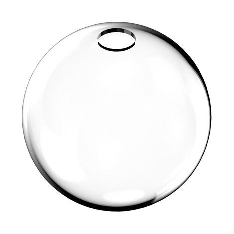 Rosone Contemporaneo Rubber Metallo Trasparente Piccolo