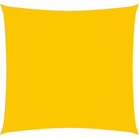 Voile de parasol Tissu Oxford carré 7x7 m Jaune (1/5)