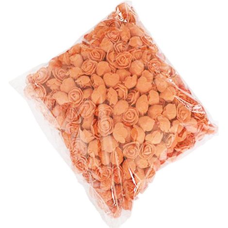 500 têtes de roses artificielles en mousse PE pour la décoration intérieureorange (1/5)