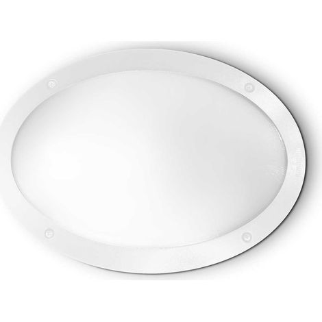 Ideal Lux Maddi - 1 Diffuseur de Lumière Plafonnier / Applique Murale Extérieur Blanc IP66, E27 (1/2)