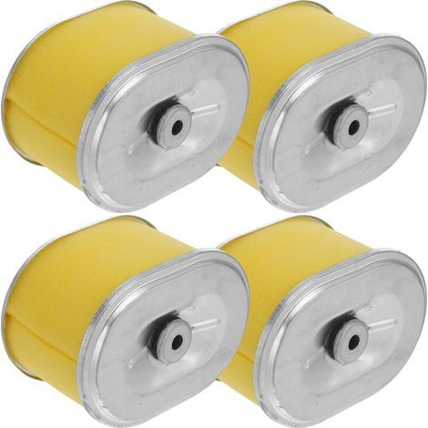 4-Piece Easy Installation Yellow Air Filter, Large Dust Filtration Capacity, Paper and Sponge Material, Dimensions 10x7.3x6.4 cm for Generator and Lawnmower (1/4)