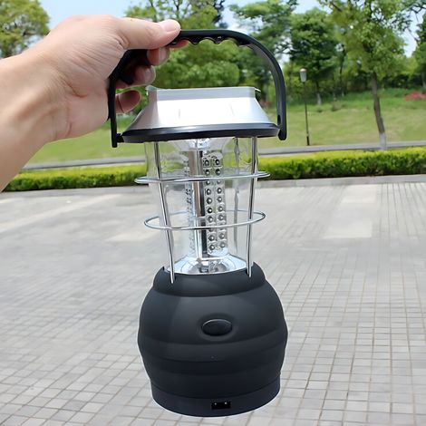 Lampe solaire de tente 36 LED, lumière de camping portable USB rechargeable, éclairage extérieur randonnée, pêche – 3 modes–DELKEVIC