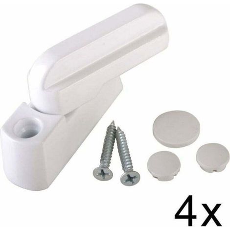 4 Pièces Serrures Loquets Bloque Poignee Sécurité Domestique Supplémentaire Remplacement Pour Maison Portes Placards Fenêtres (1/4)