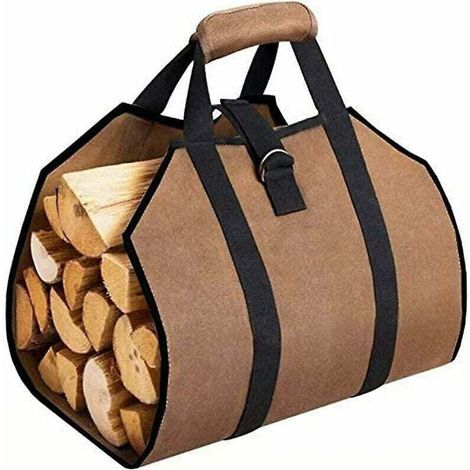 Porte-Bûches De Bois Extra-Large, XU, Toile Imperméable, Avec Bandoulière - KZQ (1/4)