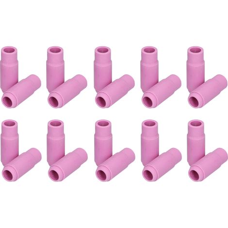 Lot de 20 buses TIG de 47 mm avec coupelle de protection en céramique d'alumine pour torche de soudage à l'argon 10N47 7 (1/5)