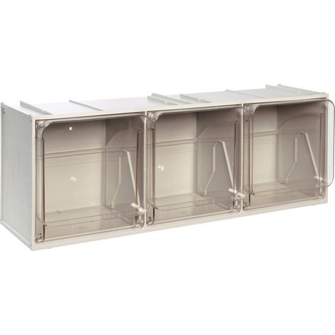1PZ MADIA 3 CASSETTI 'CRISTAL BOX' MM 600X200X215H