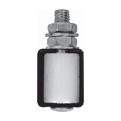 Olive de guidage nylon avec capot de protection Ø30mm - Hauteur 40mm Hauteur totale 75mm - Tige filetée M12 - DECO FER FORGE