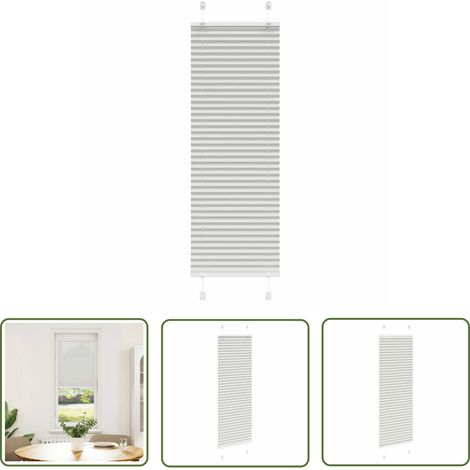 vidaXL Store plissé gris clair 40x150 cm largeur du tissu 39,4 cm (1/5)