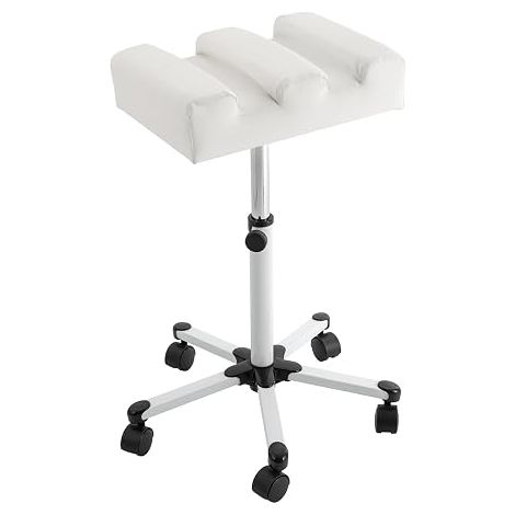 Tabouret de pédicure réglable - Repose-pieds - Tabouret de pédicure avec roues - Hauteur réglable de 50 à 70 cm - Pour salons de beauté, hôpitaux, magasins de soins des pieds, salons, spas (1/5)