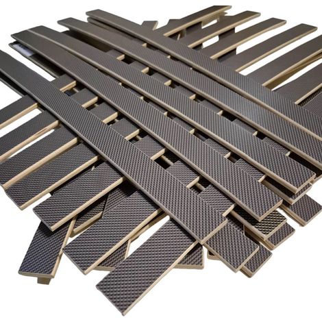 Lot de 30 lattes pour sommier et lit 780x38x8 mm Bois hêtre durable - 7 plis Remplacement - Rechange - Renfort pour sommier / bz / clic clac / canapé