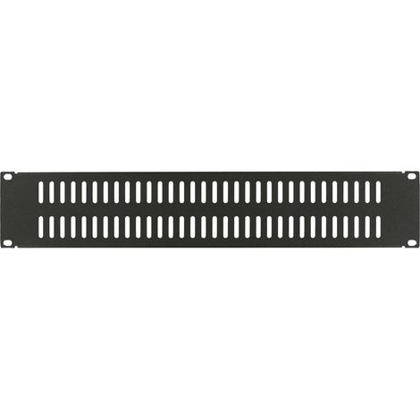 Lanview, 2HE 19" belüftetes Rackmontagepanel, Schwarz, RAB205BL