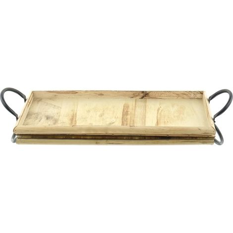 nature trends Holz Tablett m. Henkeln, 50x18x8 cm (1/2)