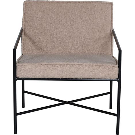 Rakel Fauteuil tissu Teddy, Beige. (1/5)