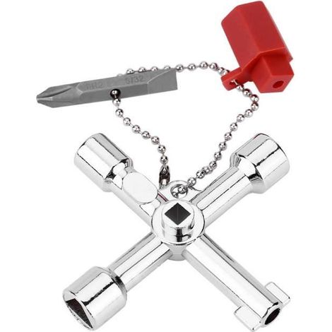 Sonew clé en croix en alliage de zinc Clé croisée universelle multifonctionnelle à 4 voies avec outils d'électriciens de (1/4)