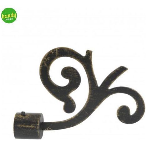 TERMINALE DECORATIVO IN FERRO D.22MM COL.NERO-ORO (1/3)