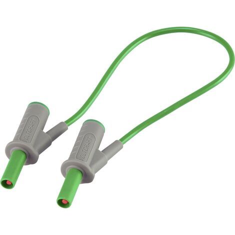 VOLTCRAFT MSB-501 Sicherheits-Messleitung Lamellenstecker 4 mm Lamellenstecker 4 mm 25.00 cm Grün 1 (1/5)