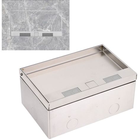 4 kW verdeckte, dreistufige Edelstahl-Unterputzsteckdose mit Klappe, gemäß europäischer Norm, Bodendose in Marmoroptik, 250 V Wechselstrom (1/5)