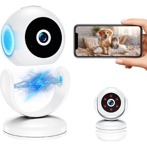 Caméra compacte sans fil A5, vision nocturne infrarouge grand angle HD 1080p, surveillance de sécurité, fixation magnétique, installation sans perçage (1/3)