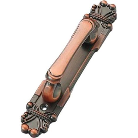 Poignées de porte en alliage d'aluminium de style européen antique pour meubles, armoires, tiroirs, penderies (bronze rouge, 165 mm) (1/4)