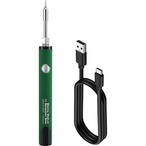 510 Gewinde Mini-Lötkolben-Set, 3-stufig einstellbare Spannung, Grün