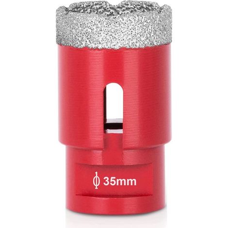 1 scie-cloche M14 de 35 mm pour revêtement diamant - Longue durée de vie - Pour verre, céramique, carrelage, marbre, céramique, bouteilles, etc (1/5)